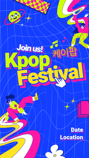 Trendy K-pop Festival Instagram story Image Preview