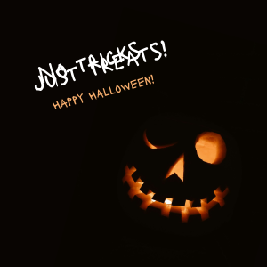 No Tricks Halloween Instagram post