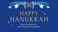 Celebrating Hanukkah Facebook Event Cover Design