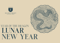 Pendant Lunar New Year Postcard Design
