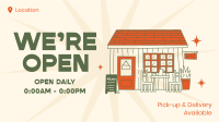 Rustic Cafe Opening Facebook Event Cover Image Preview