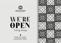 Tiling Shop Opening Postcard Image Preview