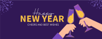 Cheers To New Year Facebook Cover Design