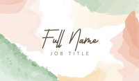 Peachy Watercolor Business Card Image Preview