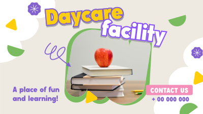 Cute Daycare Facility Facebook event cover Image Preview