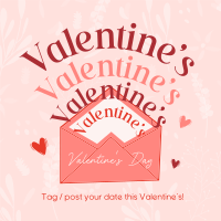 Valentine's Envelope Instagram Post Design