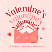 Valentine's Envelope Instagram post Image Preview