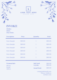 Floral Wedding Invoice Preview