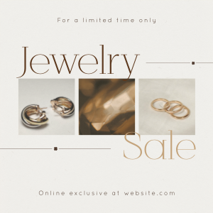 Luxurious Jewelry Sale Instagram post Image Preview
