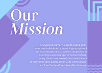 Our Abstract Mission Postcard Design