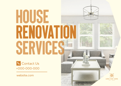 Renovation Services Postcard Image Preview