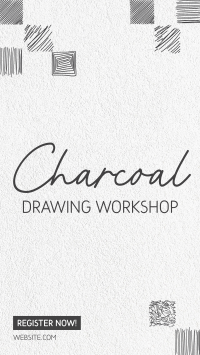 Charcoal Drawing Class TikTok Video Design