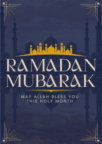 Mosque Silhouette Ramadan Poster Design