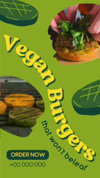 Vegan Burgers TikTok Video Design