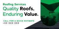 Minimalist Roofing Services Twitter post Image Preview