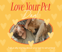 Retro Love Your Pet Day Facebook Post Design