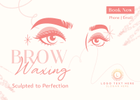 Eyebrow Waxing Service Postcard Image Preview