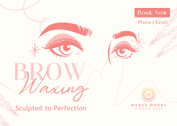 Eyebrow Waxing Service Postcard Image Preview