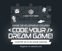 Game Making Course Facebook Post Design