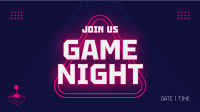 Game Night Facebook Event Cover Design