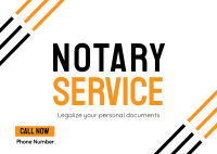 Online Notary Service Postcard Image Preview