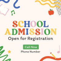 Fun Kids School Admission Instagram Post Design