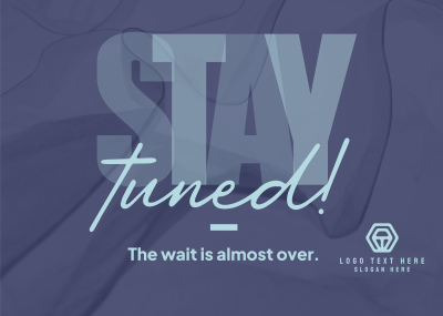Simplistic Stay Tuned Postcard Image Preview