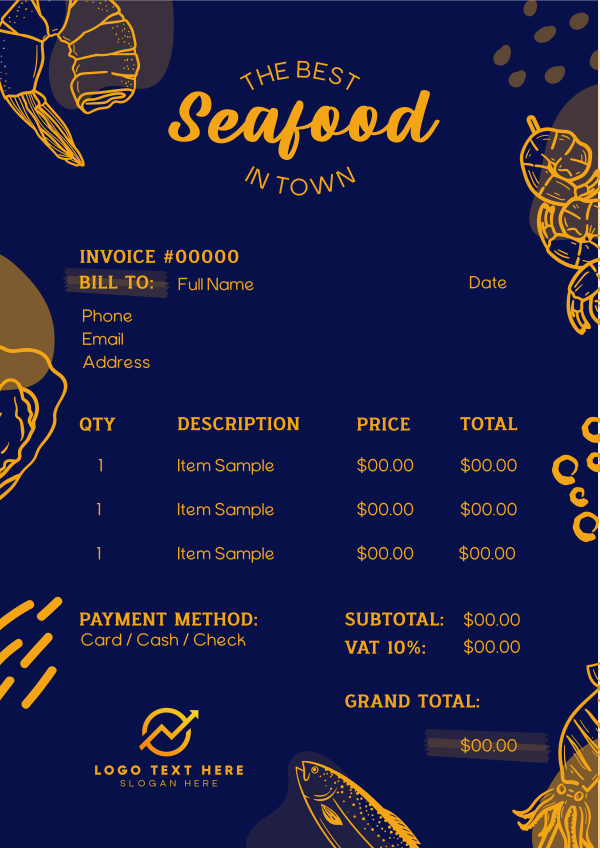 Seafood Selections Invoice Design