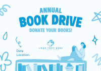 Donate A Book Postcard Design