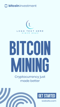 Start Bitcoin Mining Instagram story Image Preview