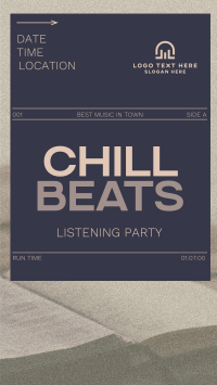 Minimal Chill Music Listening Party TikTok video Image Preview