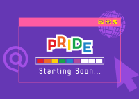 Pride Party Loading Postcard Design