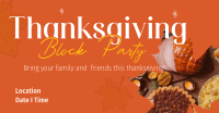 Thanksgiving Block Party Facebook Ad Design