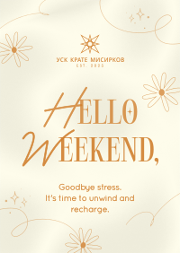 Weekend Greeting Quote Flyer Image Preview