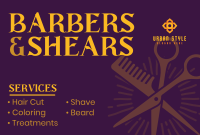 Barbers & Scissors Pinterest Cover Image Preview