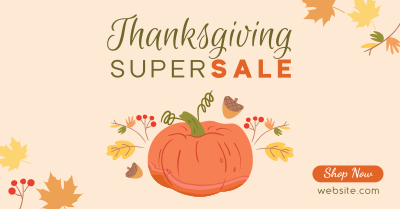 Thanksgiving Pumpkin Sale Facebook ad Image Preview