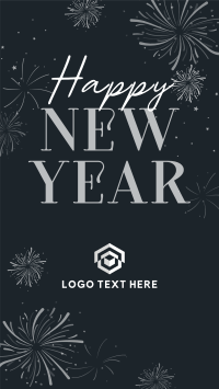 New Year Fireworks Facebook Story Design