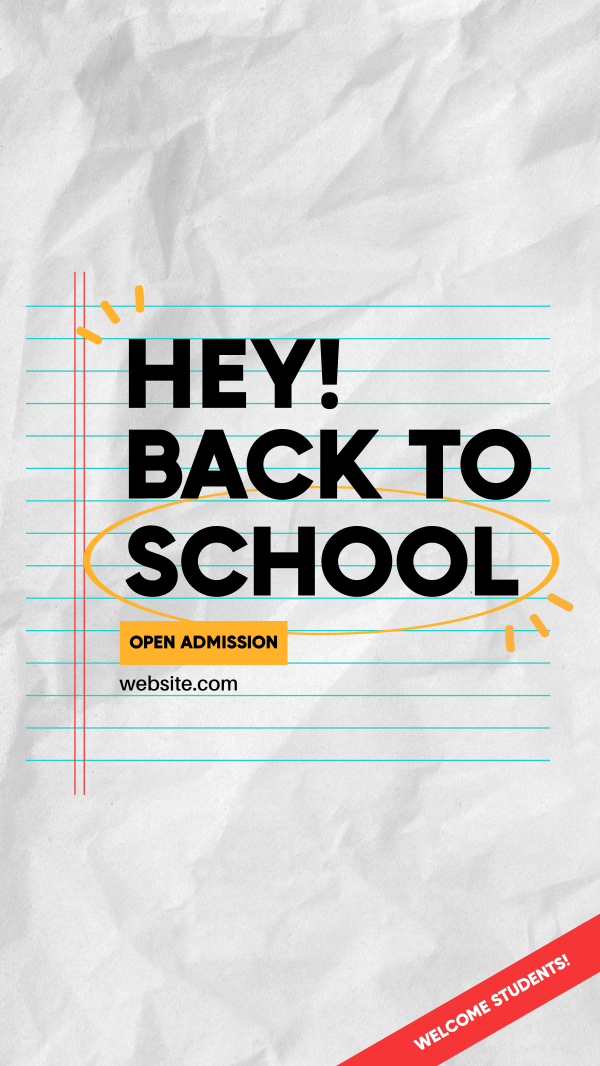 Back To School Notebook Instagram Story Design Image Preview