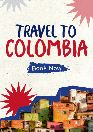 Travel to Colombia Paper Cutouts Flyer Image Preview