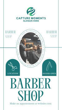 Rustic Barber Shop Facebook Story Design