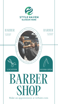Rustic Barber Shop Facebook story Image Preview