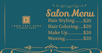 Salon Price List Facebook Ad Design