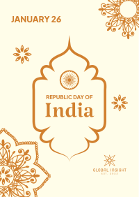 Ornamental Republic Day of India Poster Image Preview