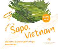 Sapa Vietnam Travel Facebook Post Design
