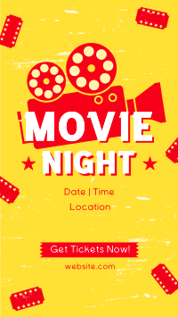 Movie Night Tickets Facebook Story Design