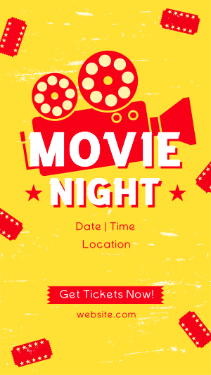 Movie Night Tickets Facebook story Image Preview