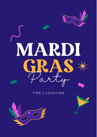 Mardi Gras Party Flyer Image Preview
