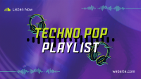Techno Pop Music Facebook event cover Image Preview