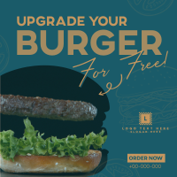 Free Burger Upgrade Instagram Post Design
