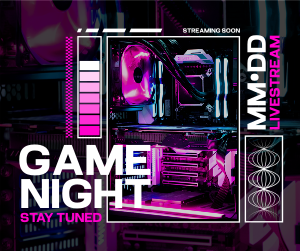 Neon Game Night Facebook post Image Preview